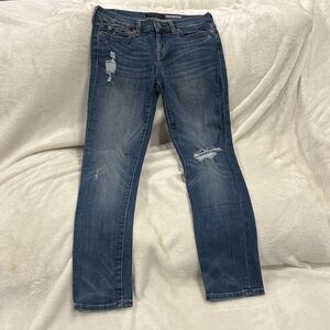 Aeropostale Distressed Blue Straight Leg Jeans